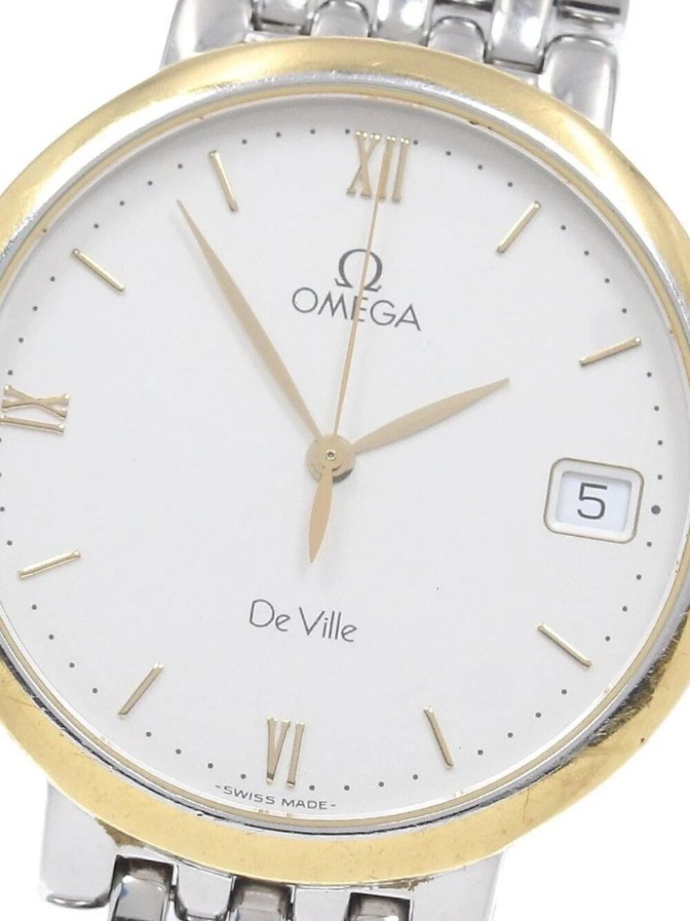 OMEGA De Ville Round date Silver Dial Quartz Men's Watch